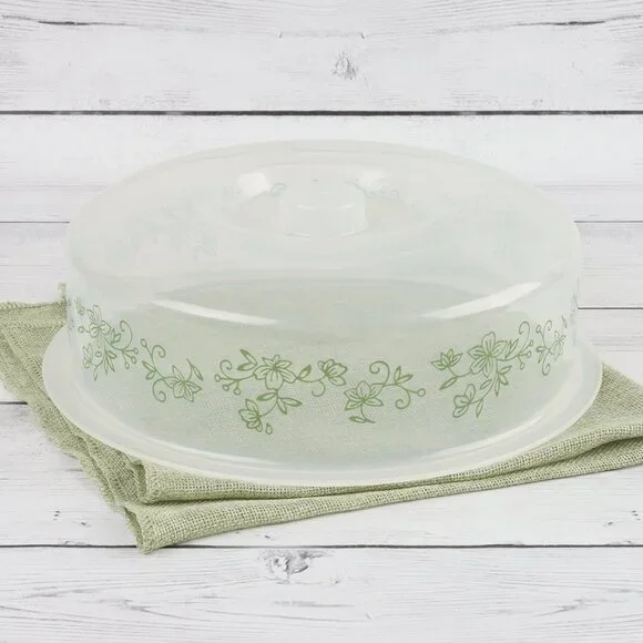 Temp-Tations Floral Lace Green Plastic Lid for 9" Round Multifunction Baker - Picture 1 of 4